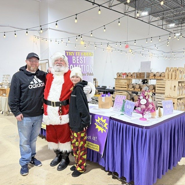 Best Solution holiday show booth with Santa