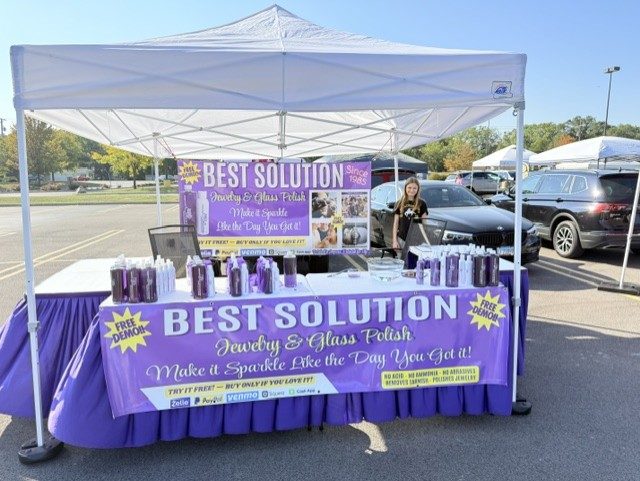 Best Solution tent in a market parking lot