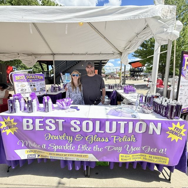 Best Solution booth with the team at a summer market